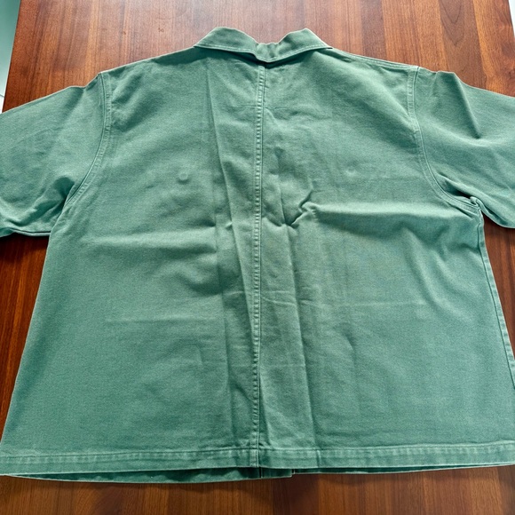 Big Bud Press Denim Work Jacket Emerald Green Unisex 1XL 100% Cotton Plus Size - Picture 15 of 16